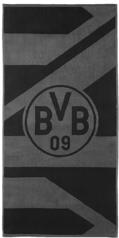 Borussia Dortmund BVB Handtuch grau/schwarz 50x100 cm