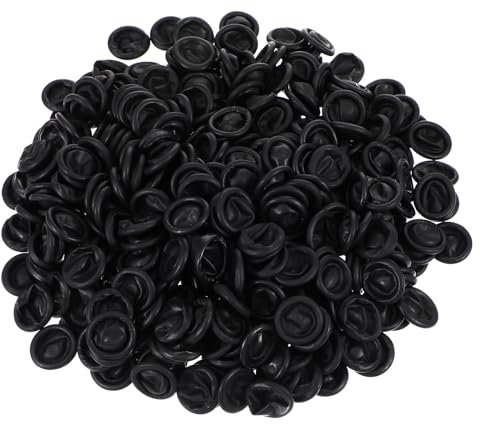 HekouJiub 400 cunas de látex impermeables para dedos, protectores de dedos antiestáticos, guantes de dedo de goma negra, cubiertas de dedos para manualidades, producción, oficina, laboratorio de