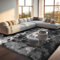 Rugs Living Room - 160x230cm Dark Grey Large Rug for Living Room - Ultra Soft Fluffy Shaggy Rugs for Bedroom, Indoor Nursery Carpets for Kids Room Home Decor, Non Shedding, Anti-Slip Backing
