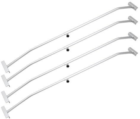 4er Set Anhänger Planenbügel Alu für Flachplanen PKW Anhänger Verstellbar 100-170 cm