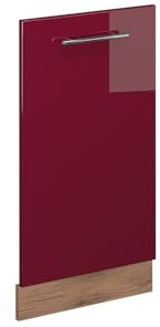 Vicco Geschirrspülblende Fame-Line, Bordeaux Hochglanz, 45 cm ohne Arbeitsplatte