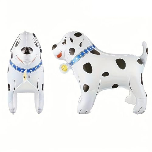 KOBOKO Folienballon Hund Geburtstag, Hunde Geburtstag Deko Stehen Dalmatiner Luftballon, Welpen Ballon Tiere Kindergeburtstag, Deko Hund Luftballons Tiere, Ballons Hunde Kinder Geburtstags Party Deko