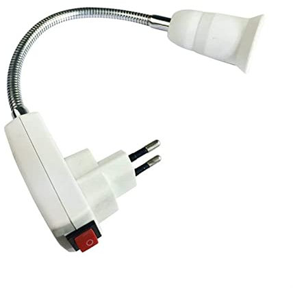 NLNGZKZFNF Convertidor de Adaptador de zócalo de Bulbo de Bombilla E27 LED Interruptor de Base de lámpara 40 cm de Enchufe de la UE Portalámparas