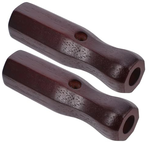 GARIOUANS 2 Stück Tischfußballgriffe aus Robustem Holz Achteckiges Design für Komfortablen Halt rutschfeste Ersatzgriffe Passend für Tischfußballmaschinen Spiele Langlebige