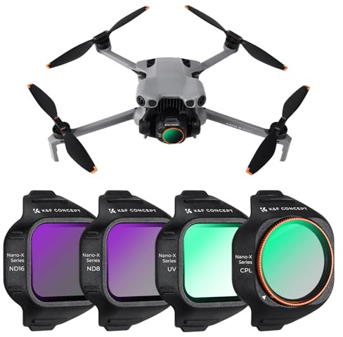 K&F CONCEPT 4 Stück CPL UV ND8 ND16 Filterset kompatibel mit Mini 5 Pro | UV-Schutzfilter, Polfilter, Neutraldichtefilter Mehrfach Beschichtete HD Optisches Glas, Leichter Kunststoff, FD041