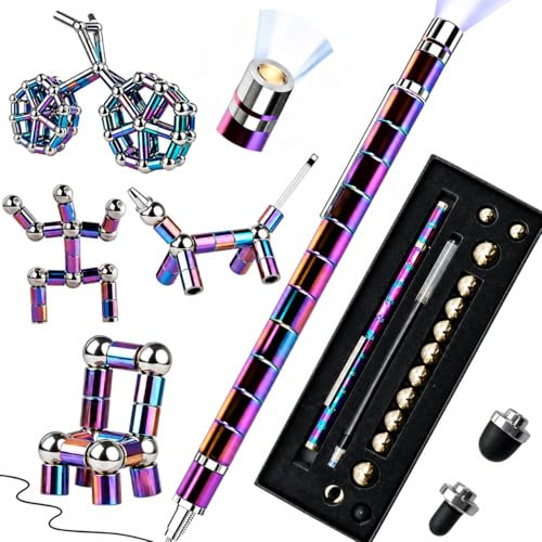 Magnetic Fidget Pen Gifts for Men – Birthday Gifts From Daughter Son, Dad, Teens Him & Her, Cool Gadgets for Teenage Boys & Girls, Fun School Supplies & Desk Toy (MultiColor)