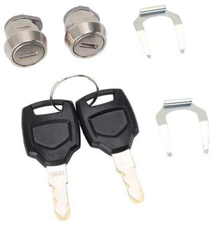 Yanmis Kit Chiavi per Cilindro Serratura Bauletto Moto, system di Chiusura Sicuro per Bauletto Posteriore in Lega di Alluminio con 2 Chiavi per Bauletto Moto, Bauletto Portabagagli,