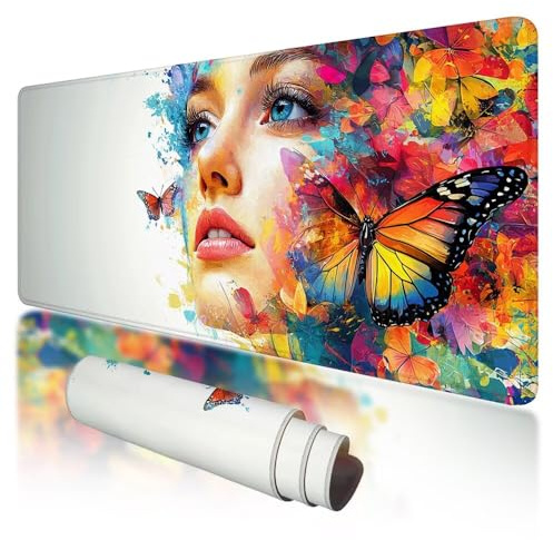 Mouse Pad 900x400x3mm, Extended Large Mouse Mat Non-Slip & Waterproof Desk Mat, Colorful Gaming Mousepad for Home Office Work, Cool Mousepad Large with Smooth Surface, Mousemat for Office & Home, H-75
