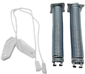 00754869 Fits，Compatible For Dishwasher Door Hinge Spring & Rope Repair Kit 2 Springs Cords Weights