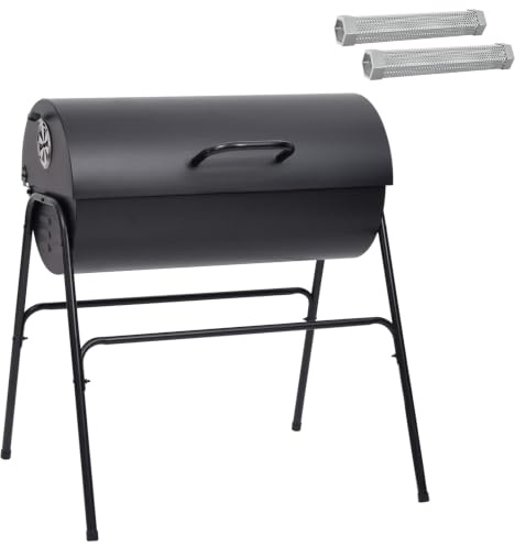 vidaXL Fassgrill mit 2 Kochrosten 3 STK. 80 x 73 x 90 cm Metall