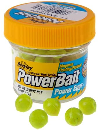 Berkley PowerBait Power Eggs Floating Magnum, Fluoreszierendes Gelb, 1 Packung