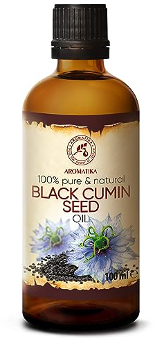 Olio di Cumino Nero 100ml - Spremuto a Freddo - Nigella Sativa - Egitto - Puro e Naturale al 100% - Cura Intensiva per Viso - Corpo - Capelli e Pelle - Relax - Massaggi