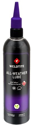 WELDTITE All-Weather Lube With Surface Protector - Biodegradable Bike Chain Lubricant, 400 ml