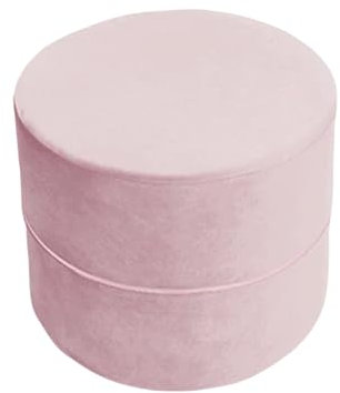 MISIOO Rund Pouf für Kinder - Sitzsack Kinder - Kinderzimmer Möbel – Samt Pouf aus Schaumstoff – Kindermöbel - Leicht zu Waschen – Licht und Elegant - 40 x 40 x 30 cm - Rosa