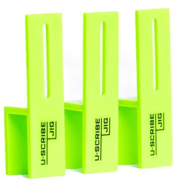 U-Scribe Jig 3 gabarits de menuiserie 18 mm – L'outil parfait pour tout installateur de cuisine, chambre à coucher et de meubles, aide avec l'installation de remplissage, de fascias et de panneaux