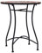 Tidyard Mosaik Bistrotisch Cafetisch Gartentisch Bartisch Garten Tisch Beistelltisch Loungetisch für Garten, Terrasse und Balkon Braun 60 cm Keramik