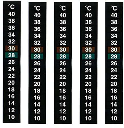 Fenteer 5X traditionelle Aquarium temperatur Streifen, Aquarium kleber Aufkleber für angeltank, einfach zu Studieren, zu