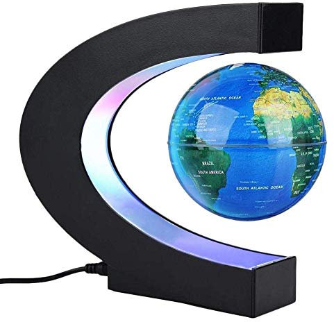 SLRMKK Globes World Sphere Map Floating World Earth Magnetic Levitation Globe, Education, Home/Desk Decoration Birthday Gift for Children 3 Inch