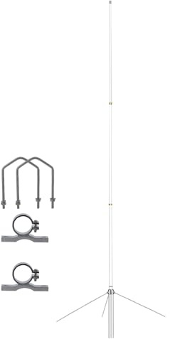 Retevis MA05 Dualband Antenne 2m 70cm, 5,5/8,5 dBi, 2.2m, 144/430MHz, SL16-K-Anschluss, Hochleistungs Glasfaser Rundstrahlantenne für Mobilfunk-Transceiver (1 Packung)