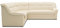 DOMO. collection Ecksofa Berlin, zeitlose Leder-Eckcouch mit hochwertiger Federkern-Polsterung, Sofa in L-Form aus Kunstleder, Couch 205 x 250 x 89 cm, beige (creme)