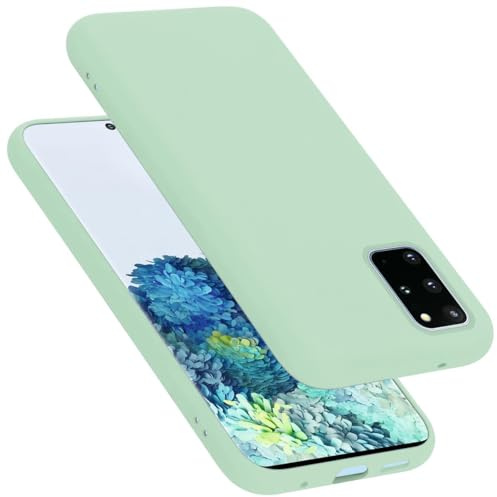 Cadorabo Hülle kompatibel mit Samsung Galaxy S20 Plus Hülle Silikon Handyhülle für Galaxy S20 Plus Case aus flüssigem Silikon- Kratzfeste und stoßfeste dünne TPU Schutzhülle - Liquid HELL GRÜN