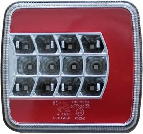 1x 12V / 24V LED Rückleuchte Heckleuchte Glo-Trac Links Rücklicht Anhänger Trailer mit 4 Funktionen E-Prüfzeichen Heckleuchte Rücklicht Traktor Anhänger Trailer Schlepper Auto PKW LKW