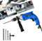 2 in 1 Schlagbohrmaschinen-Set Kit (Bohren/Schlagbohren, drei Bohrer，3000rpm Drehzahl-Elektronik),für Ziegel, Holz, Stahl, Mauerwerk