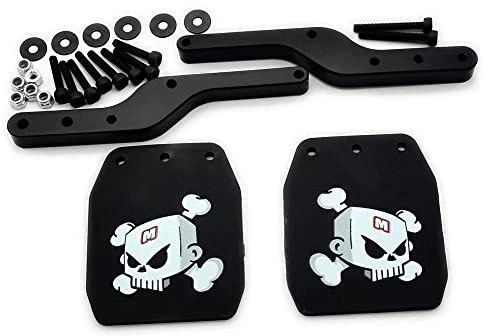 EPTNNASO Kotflügel-Schmutzfänger mit Delrin-Rahmen für Arrma 1/7 Mojave 6s, Schwarz, Front, Pulverbeschichtet, 59 g