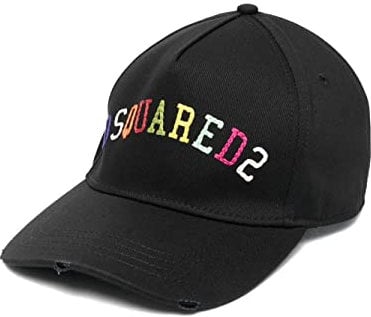 Dsquared Cappello skritta colorata, Schwarz