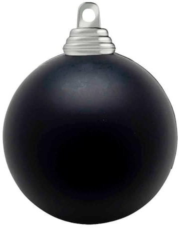 Deco Woerner Schwarze, Matte Weihnachtskugeln aus schwer entflammbarem Kunststoff, 10 cm Ø - 6 Stück