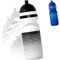 HiLo sports Trinkflasche Fahrrad 750ml - BPA freie Fahrradflasche - Aus bis zu 30% recyceltem Kunststoff - Rad Trinkflasche auslaufsicher & quetschbar - Radflasche (Weiß - Schwarz)