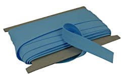 10 Meter Baumwoll - Schrägband/Einfassband Nahtband 100% Baumwolle Schrägbänder 18mm gefalzt (babyblau (122))