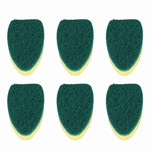 Paquet de 6 Recharges pour Baguettes de Rechange, TêTes en éPonge, Brosse pour Lave-Vaisselle