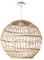 Paco Home Pendelleuchte Wohnzimmer Boho Korbleuchten Pendellampe Rattan Hängeleuchte Esszimmer Lampe Papier E27, Lampenart:Pendelleuchte - Typ 6, Farbe:Creme (Ø40 cm)