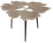 riess-ambiente.de Dekorativer Couchtisch Ginkgo Leafs 75cm Silber Handmade Metall
