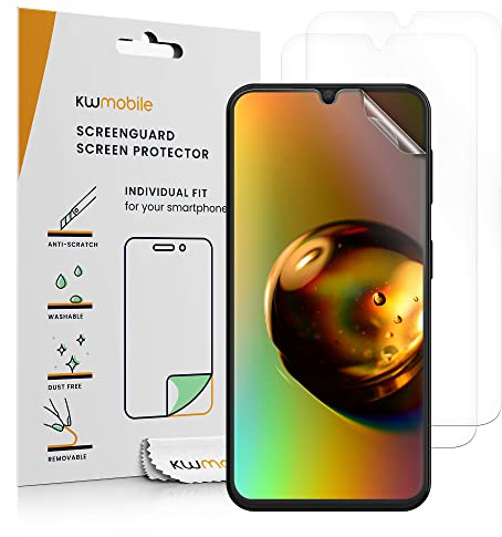 kwmobile 3x Displayschutzfolie kompatibel mit Samsung Galaxy A34 5G Folie - klare Schutzfolien Set in transparent