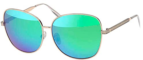 BEZLIT Herren Piloten Sonnen Brille Designer Metallrahmen 30416 Grün Gold