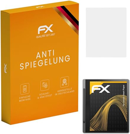 atFoliX Displayfolie kompatibel mit Lenovo Smart Paper Schutzfolie, entspiegelnde und stoßdämpfende FX Folie (2X)