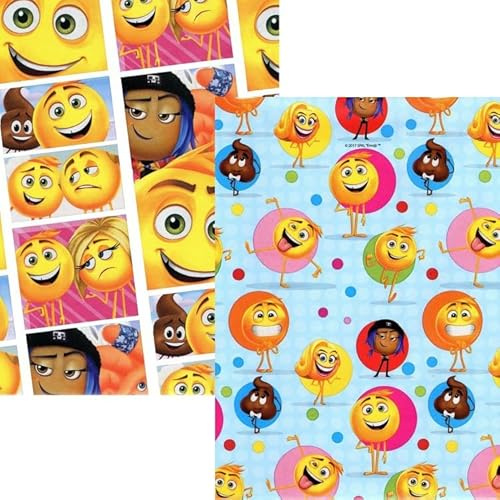 Emoji - Smiley Geschenkpapier 200 x 70 cm - 60 Rollen