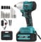 Panana Cordless Impact Wrench,1/2 Brushless Impact Gun,3-in-1 Power Electric Wrench/Max Torque (420N.m), 21V Drill Set with 6.0Ah Battery and Charger, 4Pcs Sockets for Car Repairs