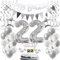 Silber Geburtstagsdeko 22 Jahre Frau Mann,ballon 22 Geburtstag Frauen Deko, Luftballons 22. Geburtstag Deko Frau silber ,Party Deko 22. Geburtstag Männer Tortendeko 22 Geburtstag Frau Mann deko