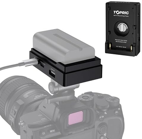 Accsoon Acc04-P NP-F-Batterieplattenadapter, Schnellladung für NP-F-Batterien für iPad/iPhone, Accsoon PowerCage/Mini/DSLR/spiegellose Kameras, multifunktionale NP-F-Stromversorgungsplatte.