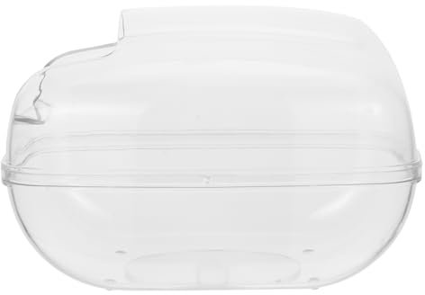 DOITOOL Bassin pour Hamster Anti-éclaboussures en Plastique Transparent avec Fond Antidérapant pour Cage De Petits Animaux Salle De Bain Hamster