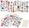 WANDIC 16 Blatt Transfer-Aufkleber, Vatertags-Thema, Transfer-Aufkleber, Bart-Anzug, DIY-Scrapbook-Aufkleber für Grußkarten, Geschenkverpackungen, Dekoration