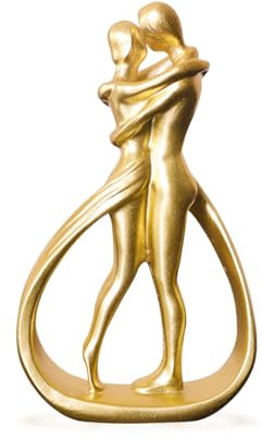Zayookey Skulptur für Liebevolle Paare Regal Abstrakte Deko Abstrakte Geformte Skulptur Romantic Lovers Statue Paar Skulpturen Bücherregal Ornament Harz Home Desktop