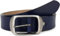 styleBREAKER Unisex Leder Gürtel Unifarben mit glänzender Oberfläche und gebürsteter Schnalle, kürzbar 03010104, Farbe:Dunkelblau, Größe:90cm