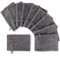 Pure Label 10-TLG. Waschhandschuh Waschlappen Set mit Anhängeschlaufe aus 100% Baumwolle, saugstark, weich und Oeko-TEX Zertifiziert - 10 Waschlappen aus Baumwolle 16x21cm, Anthrazit - Grau