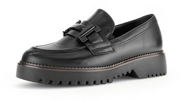 Gabor Damen Slipper, Frauen Slip On,Moderate Mehrweite (G),Schlupfschuhe,schluepfschuhe,College Schuhe,Slides,schwarz (schwlack),42 EU / 8 UK