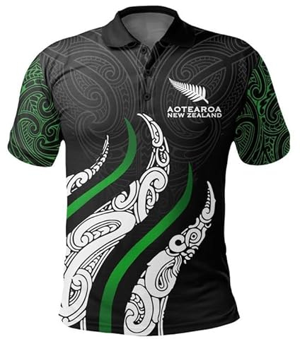 Maori All Blacks All Star Rugby-Trikot, Rugby-T-Shirt, Poloshirt, Herren-Match-Training, Freizeit-Fußballtrikot(Color:14,Size:S)