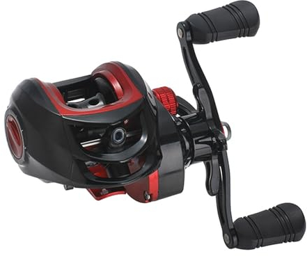 Metall-Baitcasting-Rolle, Leicht, Leistungsstark, Glatt, Weitwurf-Angelrolle für Salzwasser und Süßwasser, Anti-Explosions-Schnurfunktion, Übersetzungsverhältnis 7,2:1, 8 Kg